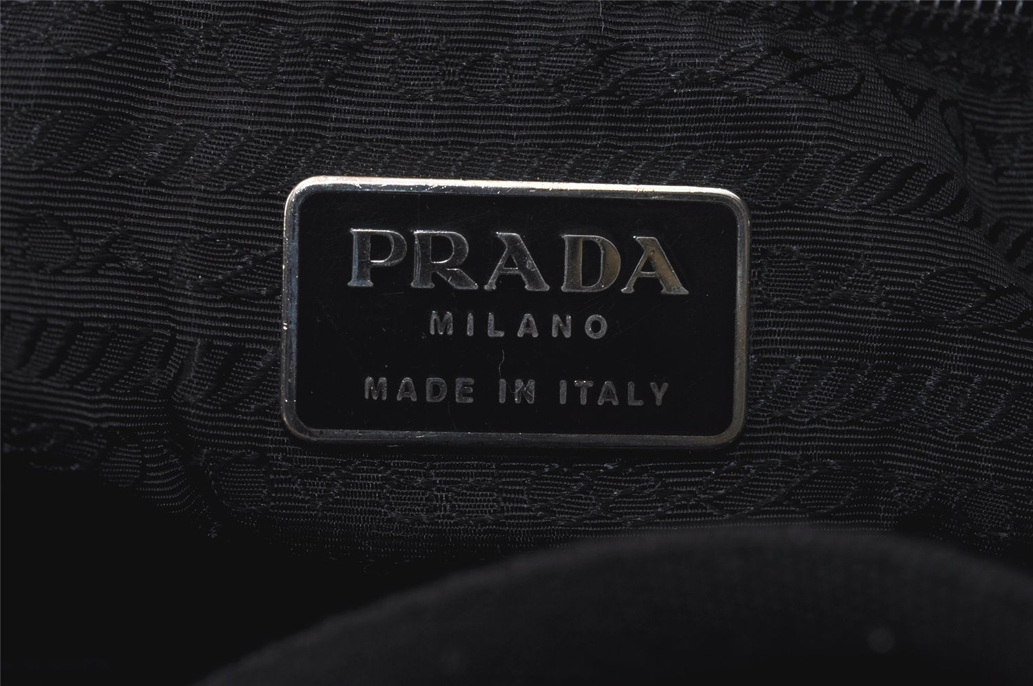 Authentic PRADA Vintage Nylon Tessuto Leather Shoulder Hand Bag Black 2379I