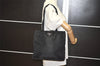 Authentic PRADA Vintage Nylon Tessuto Leather Shoulder Hand Bag Black 2379I