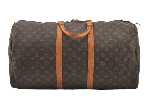 Authentic Louis Vuitton Monogram Keepall 55 Travel Boston Bag M41424 LV 2379J