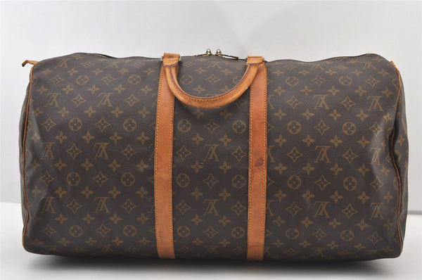 Authentic Louis Vuitton Monogram Keepall 55 Travel Boston Bag M41424 LV 2379J