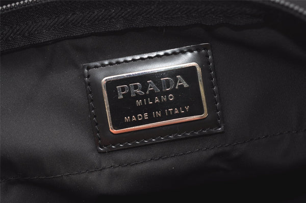 Authentic PRADA Nylon Tessuto Leather 2Way Shoulder Boston Hand Bag Black 2380J