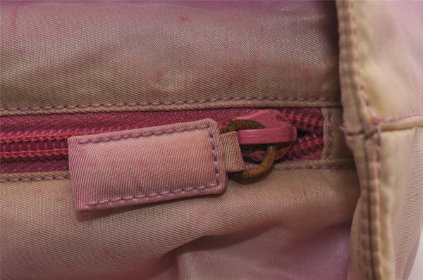 Authentic PRADA Vintage Nylon Tessuto Shoulder Tote Bag Pink 2381J