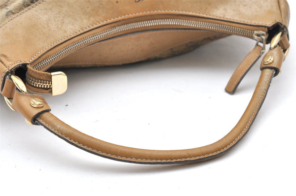 Authentic GUCCI GG Crystal Abbey Shoulder Bag GG PVC Leather 189833 Gold 2381K