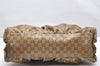 Authentic GUCCI GG Crystal Abbey Shoulder Bag GG PVC Leather 189833 Gold 2381K