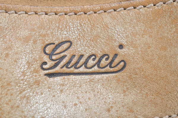 Authentic GUCCI GG Crystal Abbey Shoulder Bag GG PVC Leather 189833 Gold 2381K