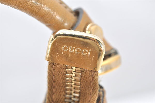 Authentic GUCCI GG Crystal Abbey Shoulder Bag GG PVC Leather 189833 Gold 2381K