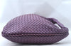 Authentic BOTTEGA VENETA Intrecciato Leather Shoulder Bag Purple 2381M