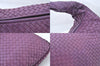 Authentic BOTTEGA VENETA Intrecciato Leather Shoulder Bag Purple 2381M