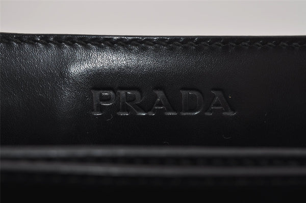 Authentic PRADA Vintage Leather Shoulder Hand Bag Purse Black 2382I