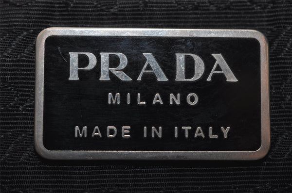 Authentic PRADA Vintage Leather Shoulder Hand Bag Purse Black 2382I