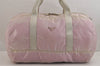 Authentic PRADA Nylon Tessuto Enamel 2Way Shoulder Boston Hand Bag Pink 2382J