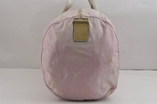 Authentic PRADA Nylon Tessuto Enamel 2Way Shoulder Boston Hand Bag Pink 2382J