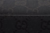 Authentic GUCCI Shoulder Hand Bag Purse GG Canvas Leather 0000602 Black 2384I
