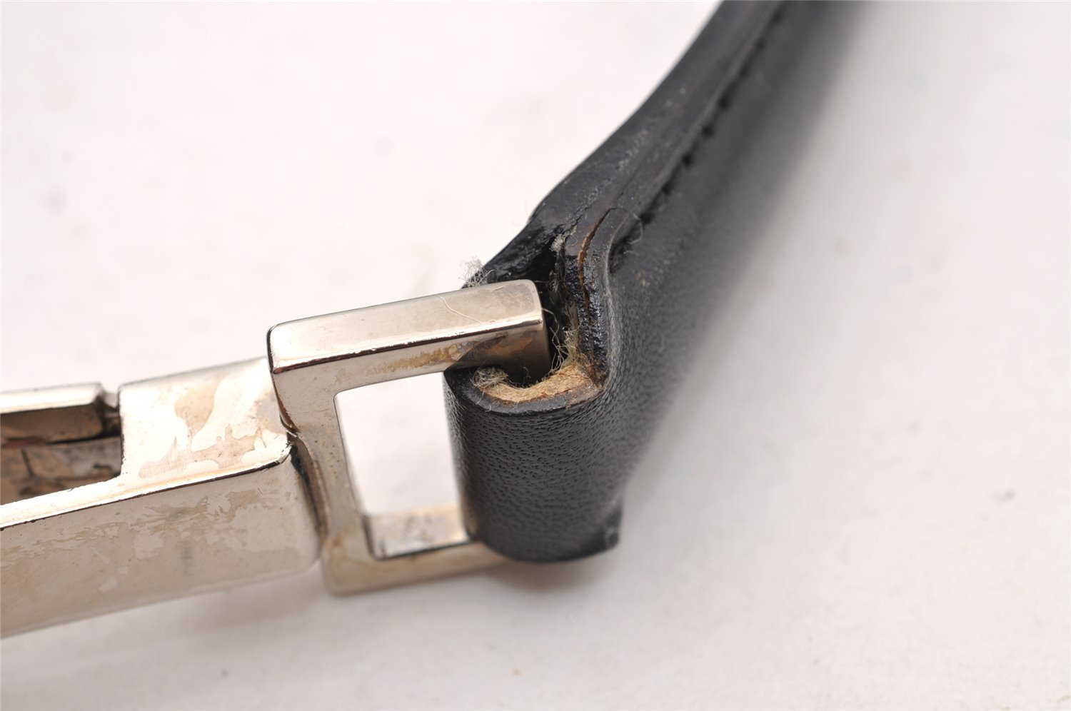 Authentic GUCCI Shoulder Hand Bag Purse GG Canvas Leather 0000602 Black 2384I