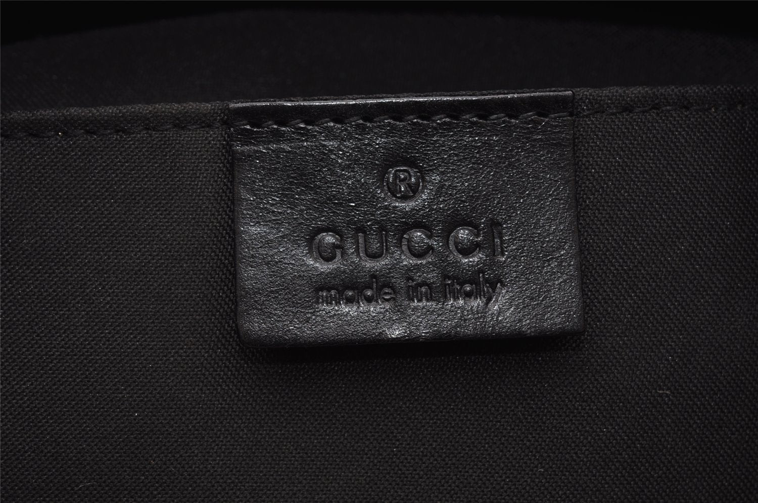 Authentic GUCCI Shoulder Hand Bag Purse GG Canvas Leather 0000602 Black 2384I