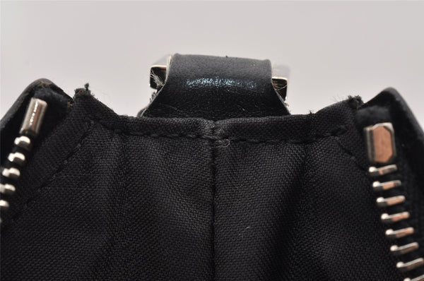 Authentic GUCCI Shoulder Hand Bag Purse GG Canvas Leather 0000602 Black 2384I