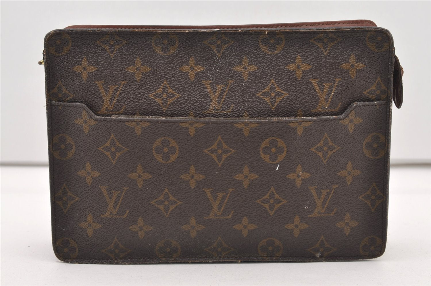 Authentic Louis Vuitton Monogram Pochette Homme Clutch Hand Bag M51795 LV 2384J