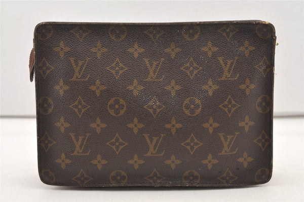 Authentic Louis Vuitton Monogram Pochette Homme Clutch Hand Bag M51795 LV 2384J