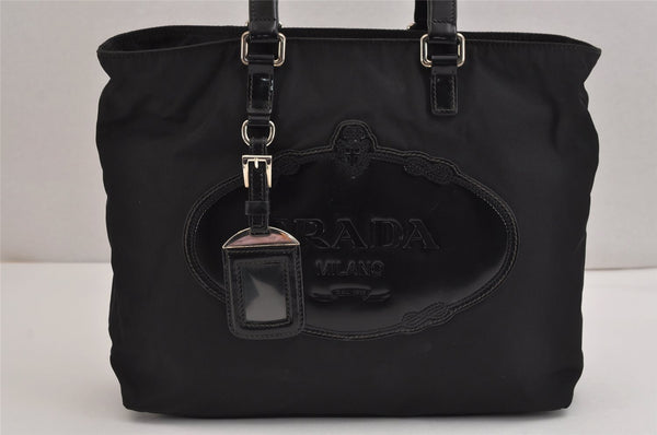 Authentic PRADA Nylon Tessuto Leather 2Way Shoulder Hand Bag Purse Black 2385J