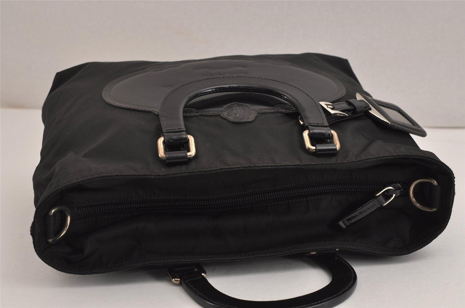 Authentic PRADA Nylon Tessuto Leather 2Way Shoulder Hand Bag Purse Black 2385J