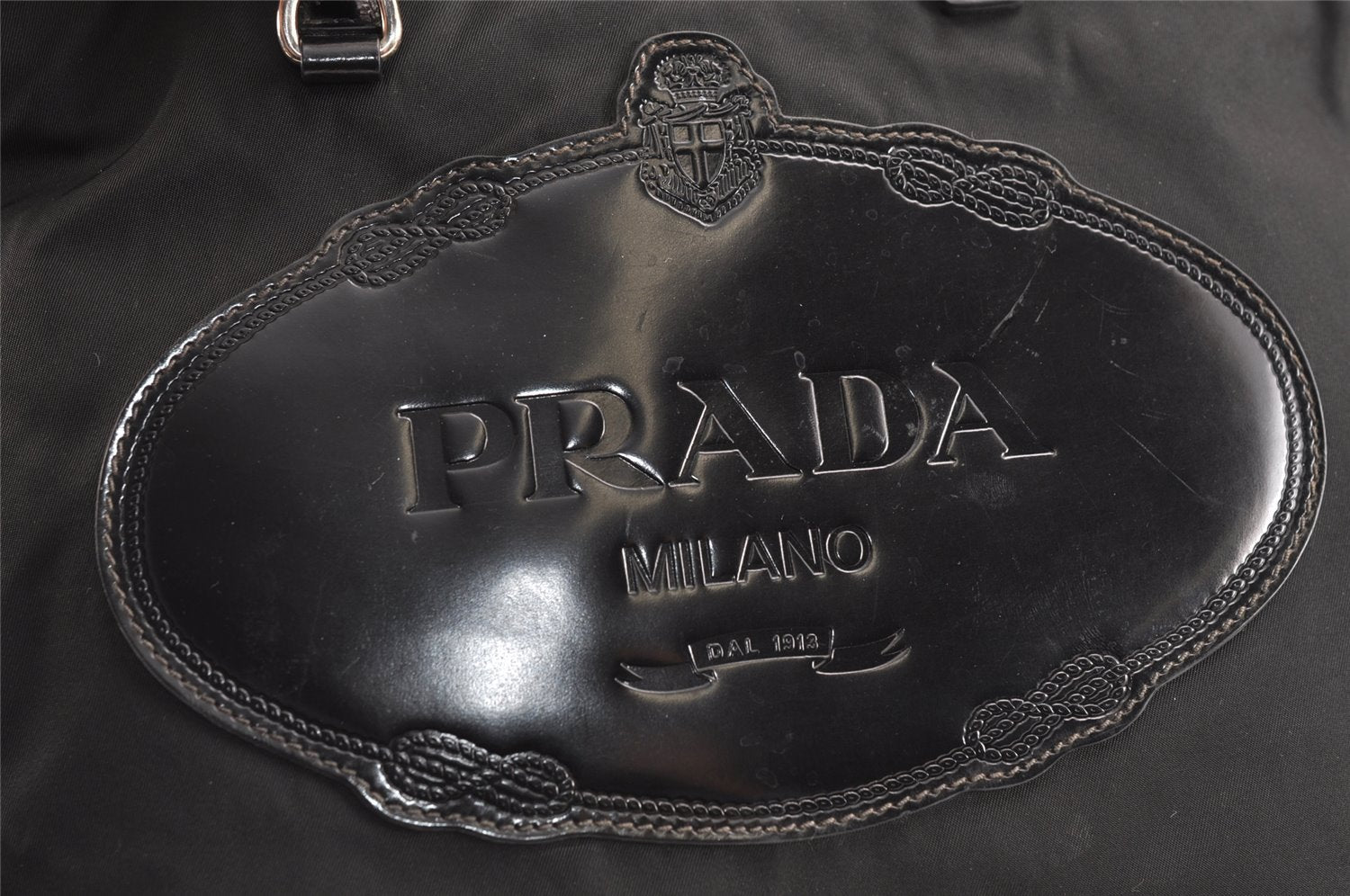 Authentic PRADA Nylon Tessuto Leather 2Way Shoulder Hand Bag Purse Black 2385J