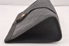 Authentic GUCCI Web Sherry Line Clutch Hand Bag Purse GG PVC Leather Black 2385K