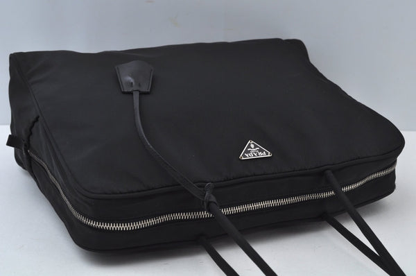 Authentic PRADA Vintage Nylon Leather Shoulder Bag BR0613 Black 2386I