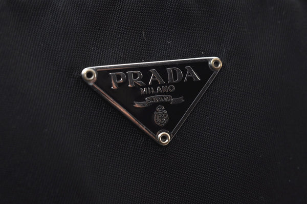 Authentic PRADA Vintage Nylon Leather Shoulder Bag BR0613 Black 2386I