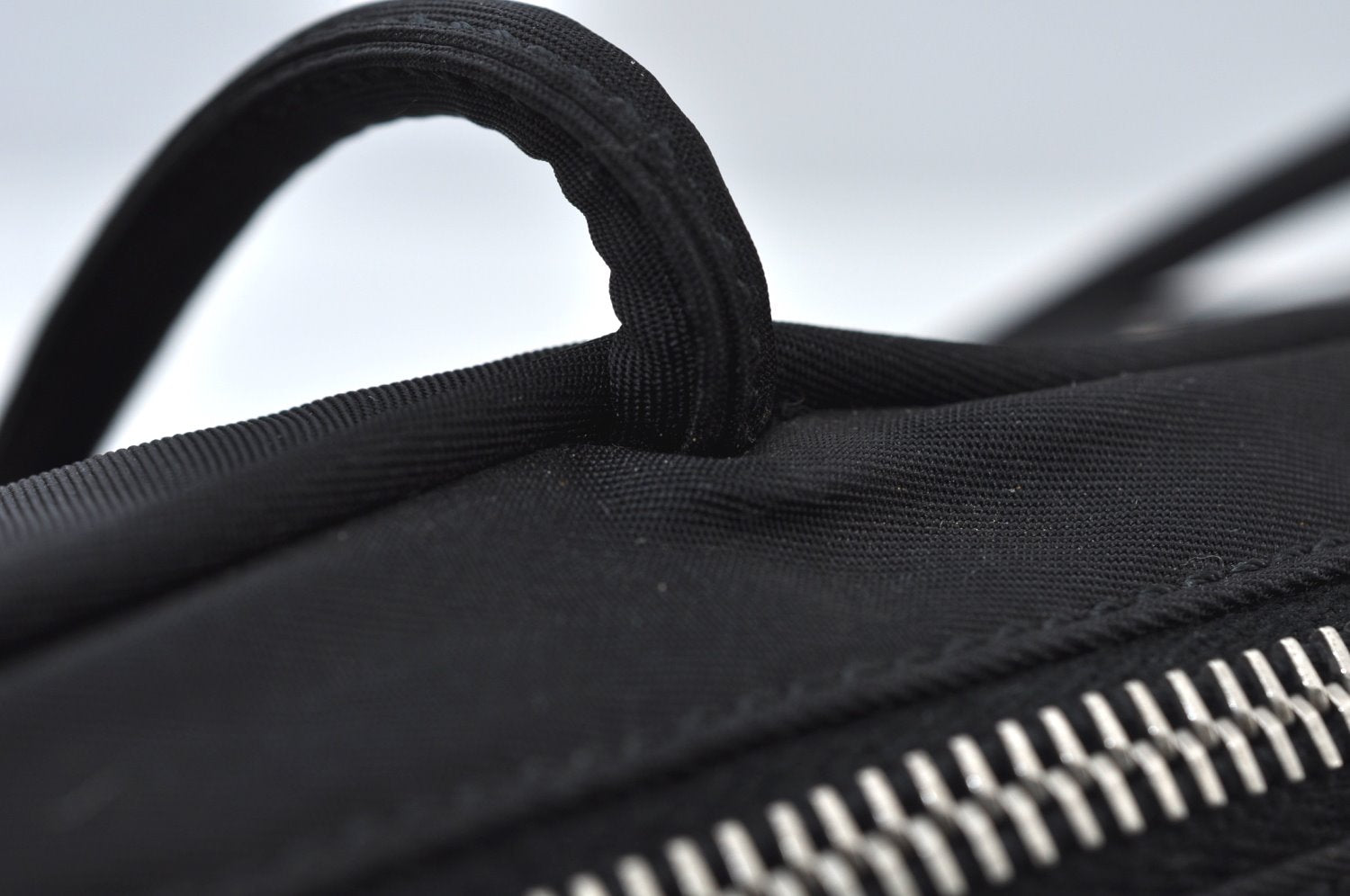 Authentic PRADA Vintage Nylon Leather Shoulder Bag BR0613 Black 2386I