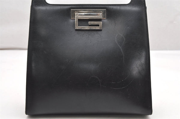 Authentic GUCCI Vintage Shoulder Hand Bag Leather Black Junk 2386K