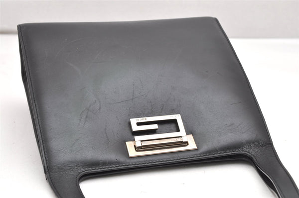 Authentic GUCCI Vintage Shoulder Hand Bag Leather Black Junk 2386K