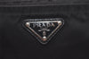 Authentic PRADA Nylon Tessuto Leather Shoulder Cross Body Bag Black 2387J