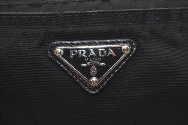 Authentic PRADA Nylon Tessuto Leather Shoulder Cross Body Bag Black 2387J