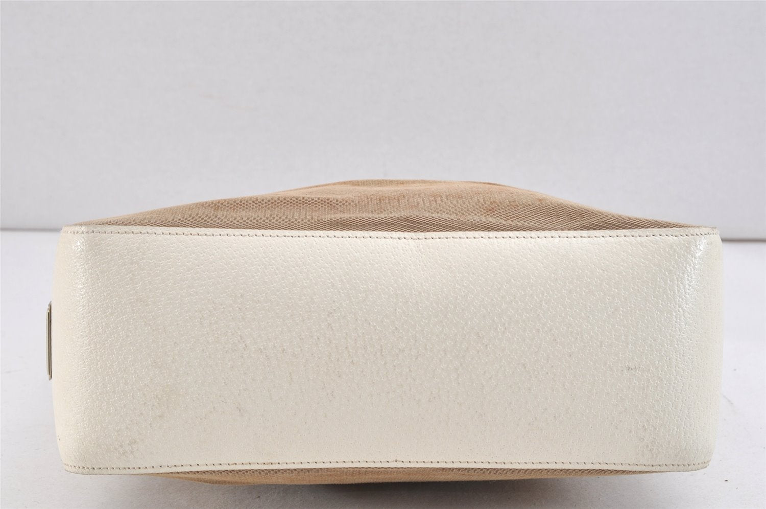 Authentic GUCCI Shoulder Tote Bag Purse Canvas Leather 0013766 Beige 2388K