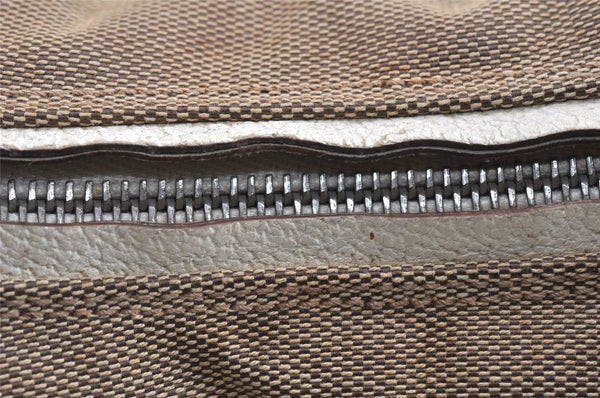 Authentic GUCCI Shoulder Tote Bag Purse Canvas Leather 0013766 Beige 2388K