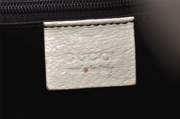 Authentic GUCCI Shoulder Tote Bag Purse Canvas Leather 0013766 Beige 2388K