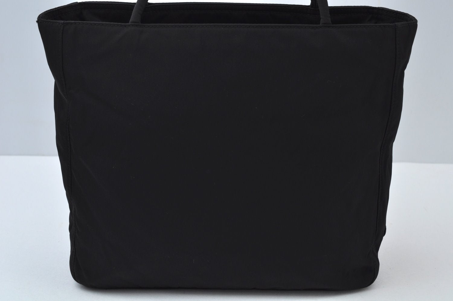 Authentic PRADA Vintage Nylon Hand Tote Bag Purse Black 2389I