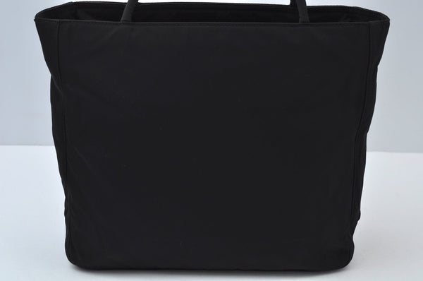 Authentic PRADA Vintage Nylon Hand Tote Bag Purse Black 2389I