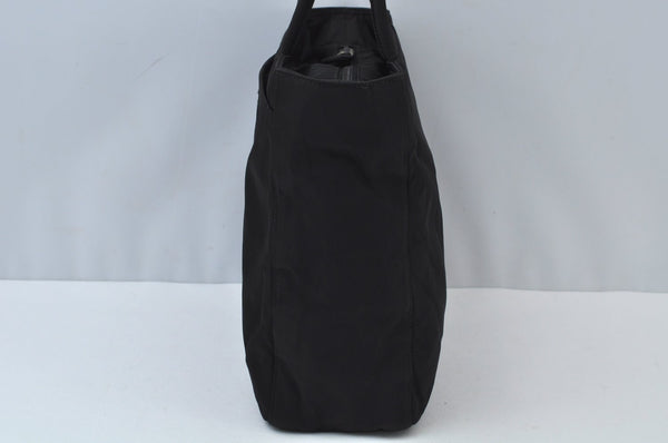 Authentic PRADA Vintage Nylon Hand Tote Bag Purse Black 2389I