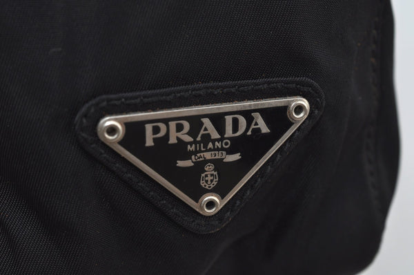 Authentic PRADA Vintage Nylon Hand Tote Bag Purse Black 2389I
