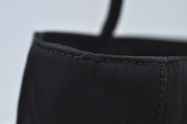 Authentic PRADA Vintage Nylon Hand Tote Bag Purse Black 2389I