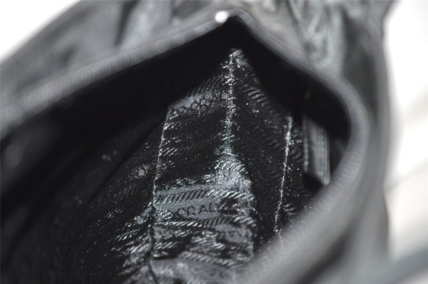 Authentic PRADA Vintage Nylon Tessuto Shoulder Tote Bag Purse Black 2389I