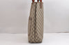Authentic GUCCI Web Sherry Line Shoulder Tote Bag GG PVC Leather Brown 2389J