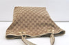 Authentic GUCCI Eclipse Shoulder Tote Bag GG Canvas Leather 120836 Brown 2389K