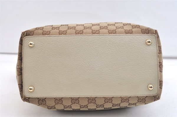Authentic GUCCI Eclipse Shoulder Tote Bag GG Canvas Leather 120836 Brown 2389K