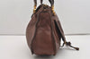 Authentic Chloe Vintage Marcie Leather 2Way Shoulder Hand Bag Purse Brown 2390J