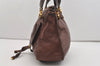 Authentic Chloe Vintage Marcie Leather 2Way Shoulder Hand Bag Purse Brown 2390J