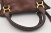 Authentic Chloe Vintage Marcie Leather 2Way Shoulder Hand Bag Purse Brown 2390J