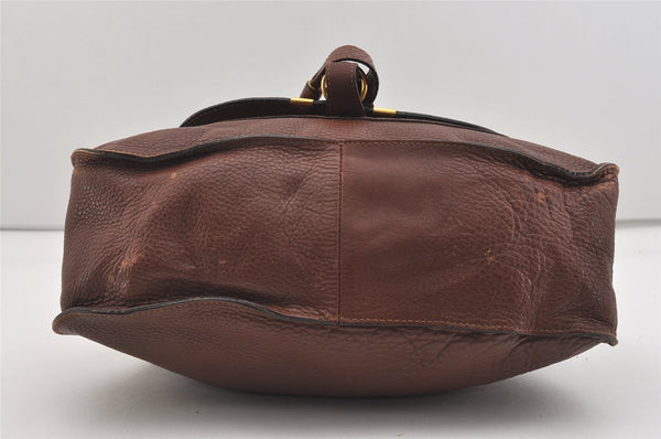 Authentic Chloe Vintage Marcie Leather 2Way Shoulder Hand Bag Purse Brown 2390J