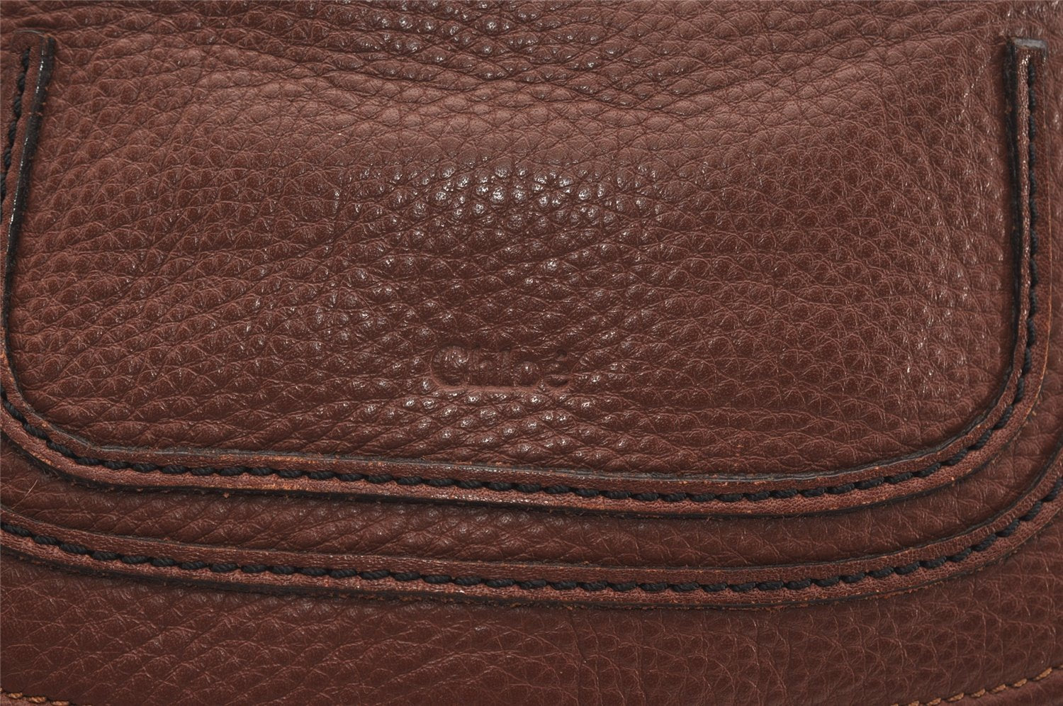 Authentic Chloe Vintage Marcie Leather 2Way Shoulder Hand Bag Purse Brown 2390J